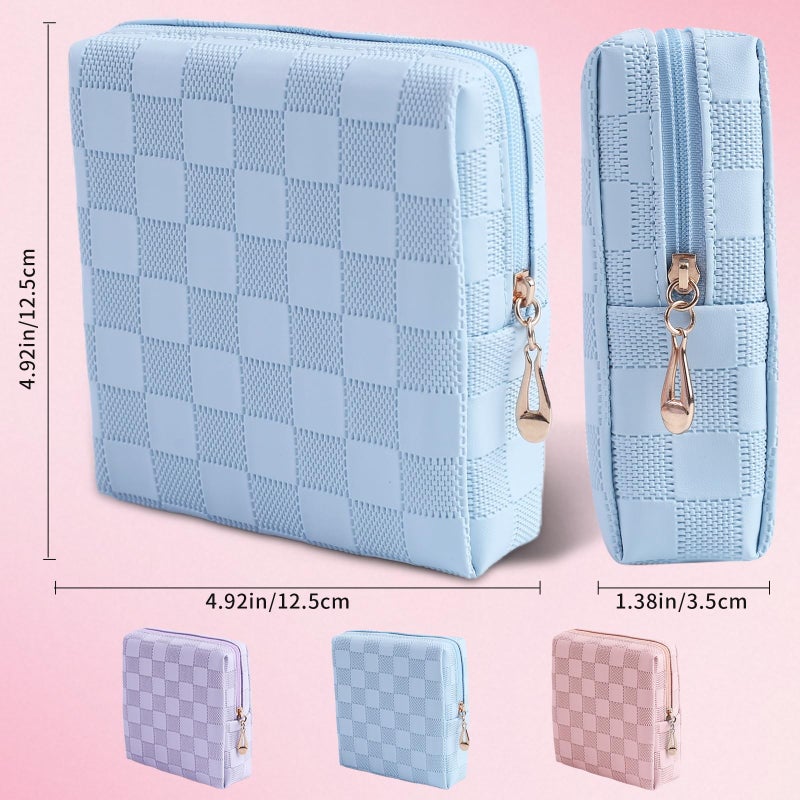 Teircno Period Bag for women Girls | PU Leather Sanitary Napkin Storage Bag | Cute Pads Bags for Period | Discreet Menstrual Pouch for Pads, Tampons, Menstrual Cups | Perfect for Travel & Daily Use - Image 2