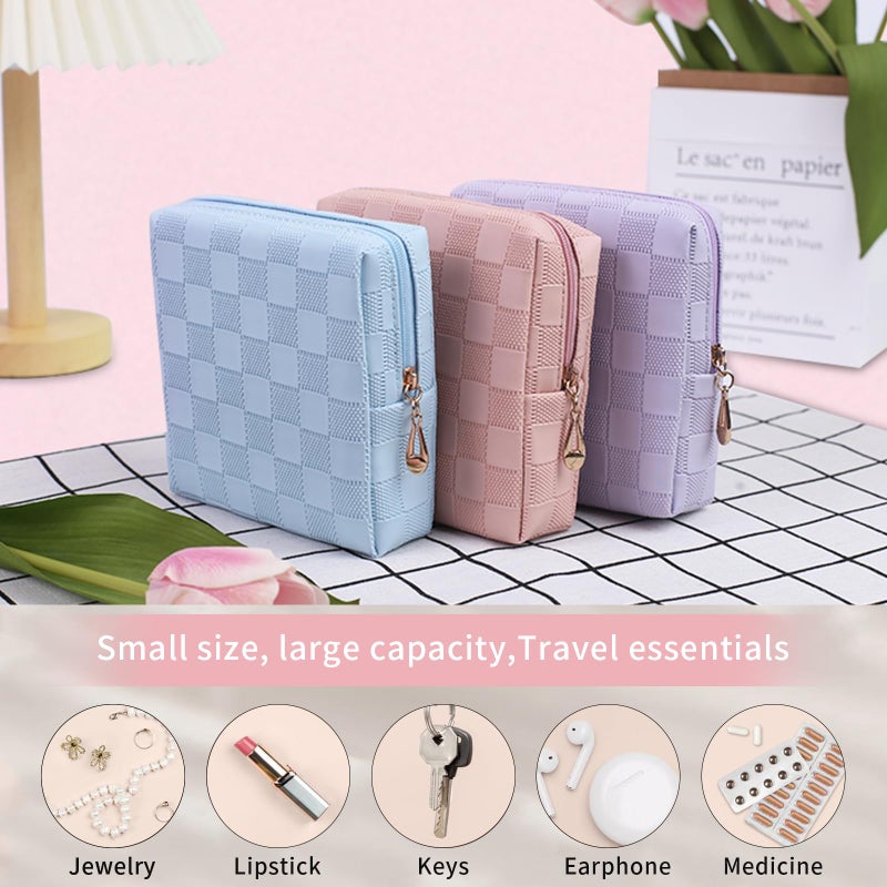 Teircno Period Bag for women Girls | PU Leather Sanitary Napkin Storage Bag | Cute Pads Bags for Period | Discreet Menstrual Pouch for Pads, Tampons, Menstrual Cups | Perfect for Travel & Daily Use - Image 4