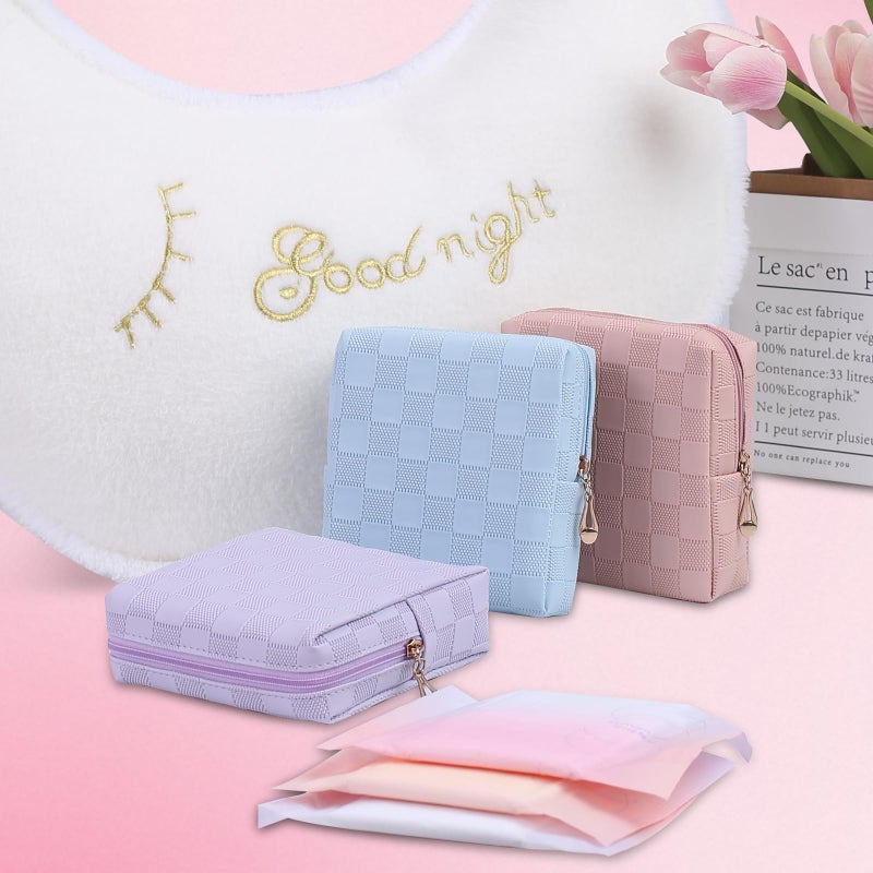 Teircno Period Bag for women Girls | PU Leather Sanitary Napkin Storage Bag | Cute Pads Bags for Period | Discreet Menstrual Pouch for Pads, Tampons, Menstrual Cups | Perfect for Travel & Daily Use - Image 5