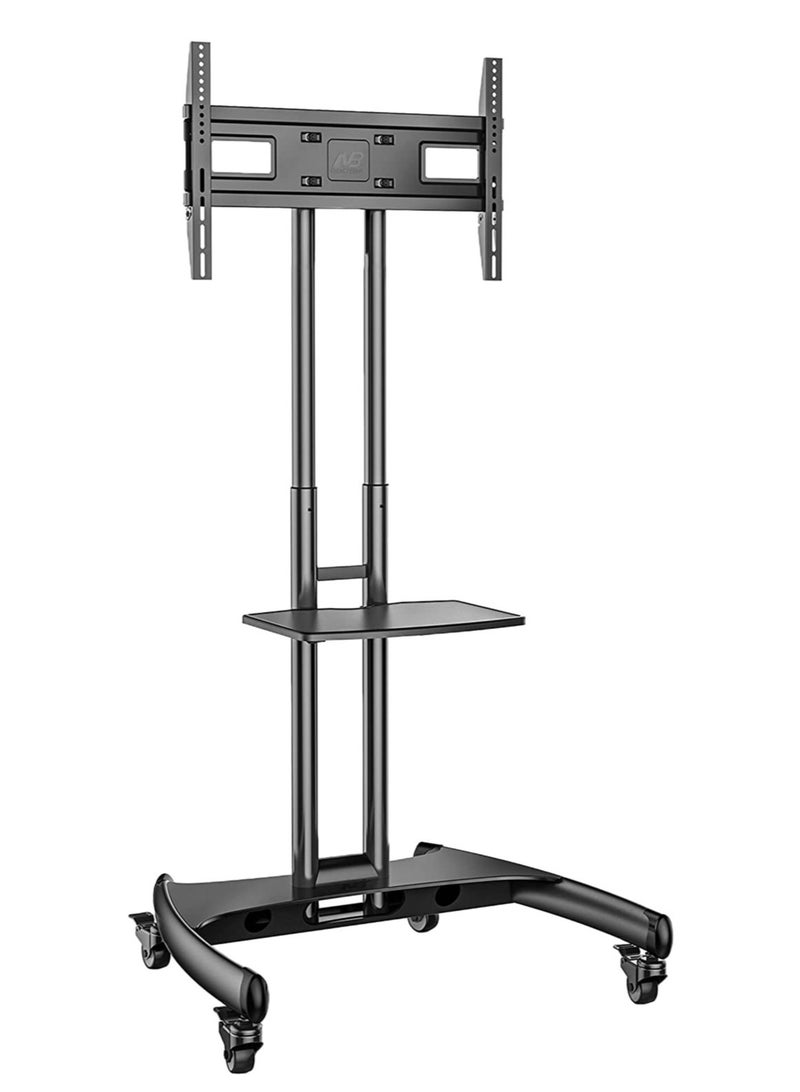 Mobile TV Stand With Lockable Wheels For 32-65 Inch TVs Black - Image 4