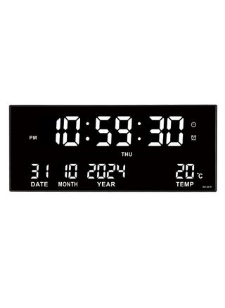 Digital Wall Clock Large Display, 16.93 Inch Large Wall Clocks, LED Digital Clock with for Living Room Decor, Big Clock with Date Week Temperature USB powered Built-in Button Battery Has Memory Function After Power Failure, Time Data Will not Be Lost, Including 8 Daily Alarms - pzsku/Z3898C912AD5EDF040755Z/45/_/1725264258/e816b683-4e7f-4c44-9041-26835b8a17d6