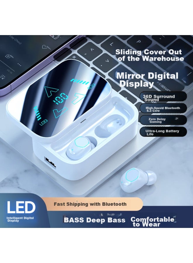 Bkayp True Wireless Bluetooth Earphones, In-ear, Ultra-long Battery Life, Noise-cancelling Headphones, Compatible With Apple, Huawei, Oppo, Honor, Vivo Phones, For Sports, Running, Music, And Gaming, Noise-cancelling - Image 1