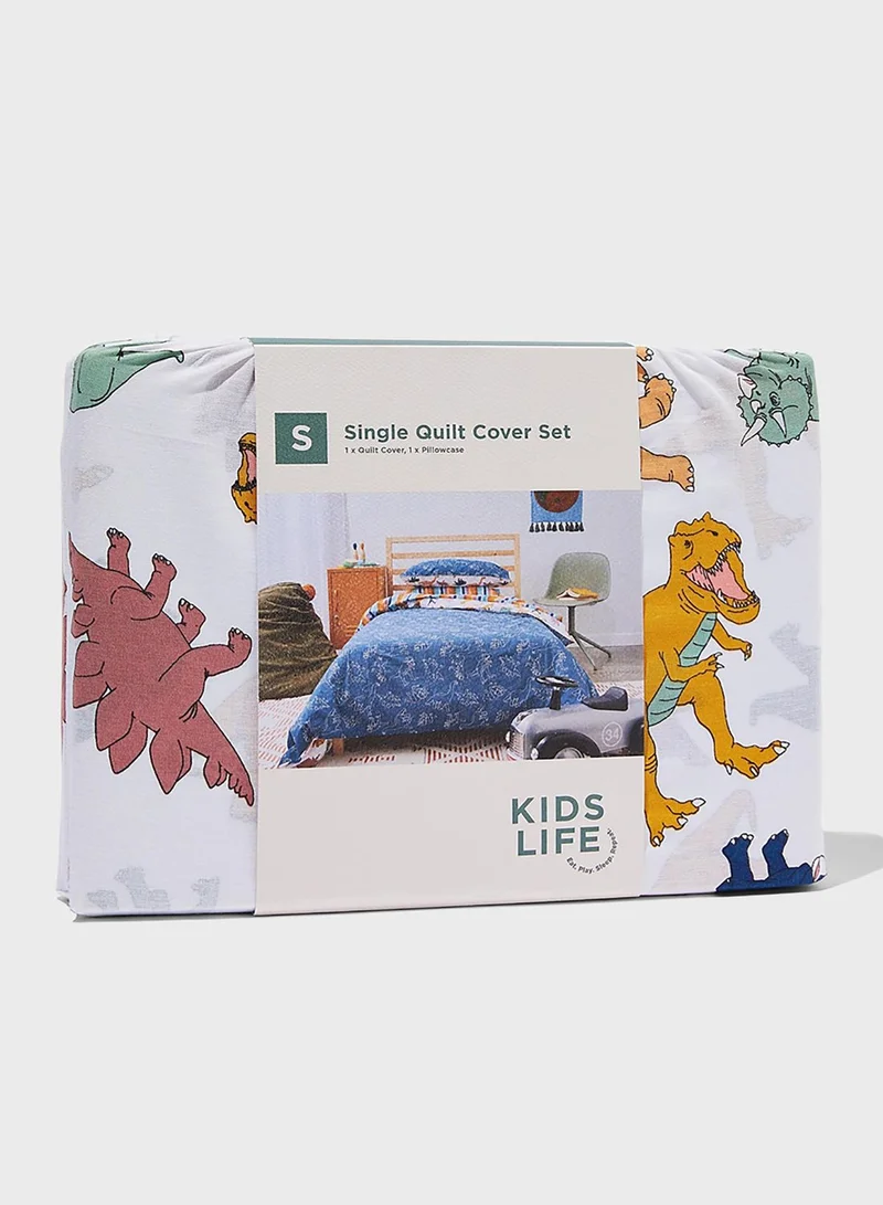 Cotton On Kids Dino Quilt Set - Single