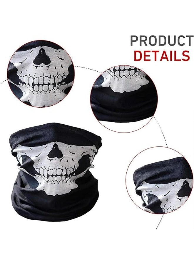 Skull Neck Gaiter Mask, Halloween Bandana Ghost Masks, Motorcycle Half Face Mask, for Most Motorcycles - Image 5