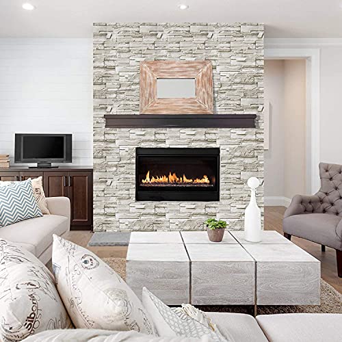 WENMER Beige Stone Peel and Stick Wallpaper 177 x 472 3D Brick Wallpaper Faux Brick Wallpaper Brick Self Adhesive Removable Wallpaper Textured Stone Wall Paper for Kitchen Backsplash Walls - Image 3