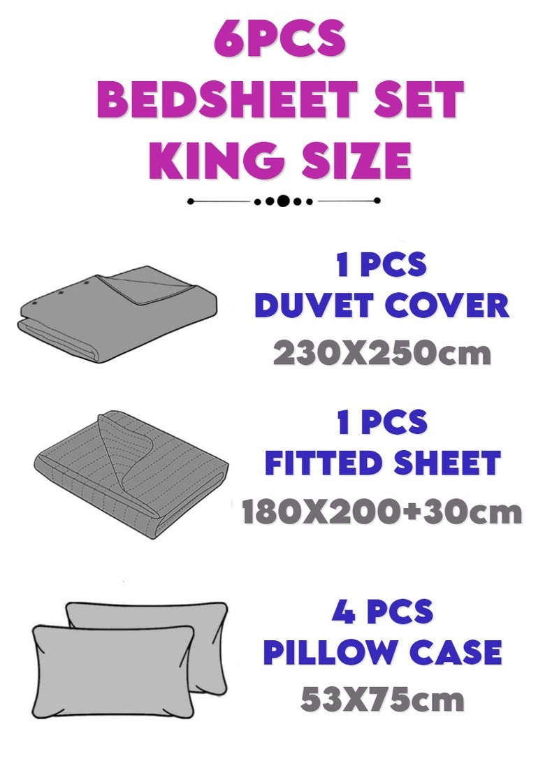 بلوبيري طقم غطاء لحاف بحجم كينج 6 قطع - Image 5