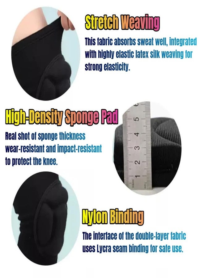 DOUSHI Sponge Knee Pads, Thick Anti-Slip Collision Avoidance Design, Knee Pain Pads Safety Guard, Adult Warm Avoidance Knee Sleeve for Dancing, Gym, Volleyball, Running, Outdoor Sport (2Pcs, Size M) - Image 5