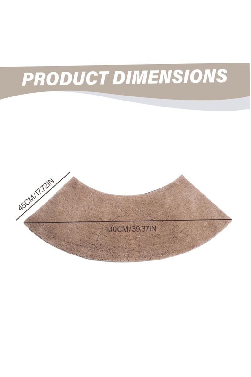 كي واي دي سجادة حمام منحنية سجادة حمام منحنية شكل سجادة, Non -Slip Soft Absorbent Bath Mat for Shower, Toilet, الحمام Floor 45x100cm. - Image 3