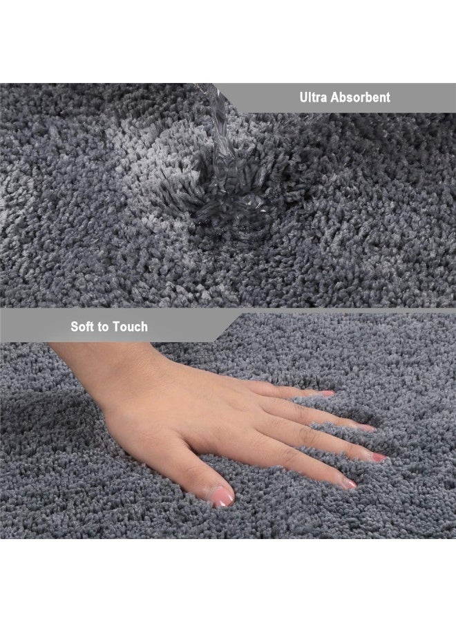 KYD Curved Bathroom Mat 45x100cm - Non Slip Super Absorbent Soft Plush Bath Rug for Shower/Toilet/Bathtub | Anti-slip Bath Mat for Wet Floor - Image 4