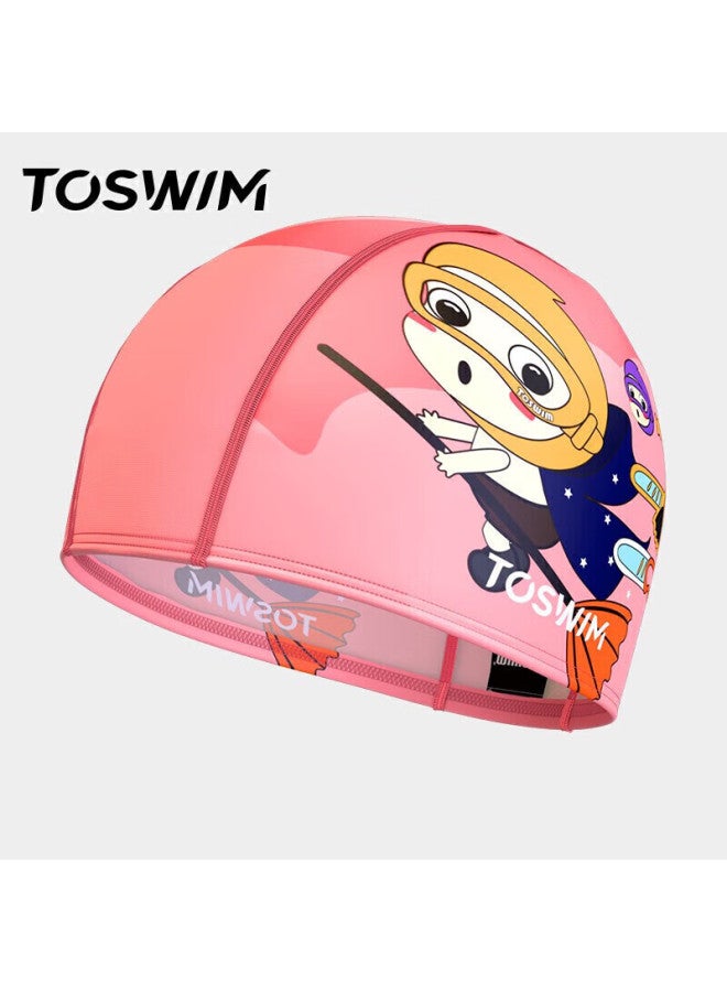 Toswim Swimming Cap For Boys And Girls, Comfortable Breathable Fabric Swim Cap With Ear Protection, Non-binding Children's Swimming Cap - Dream Game - Image 2