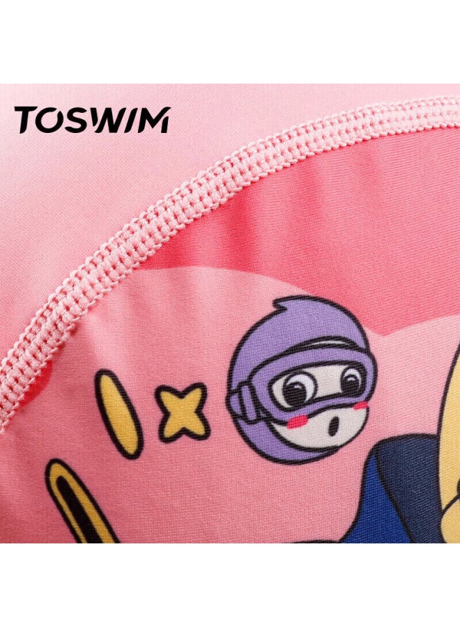 Toswim Swimming Cap For Boys And Girls, Comfortable Breathable Fabric Swim Cap With Ear Protection, Non-binding Children's Swimming Cap - Dream Game - Image 3