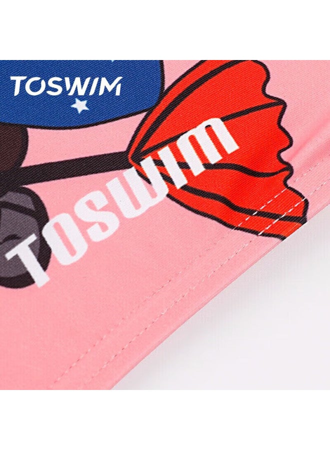 Toswim Swimming Cap For Boys And Girls, Comfortable Breathable Fabric Swim Cap With Ear Protection, Non-binding Children's Swimming Cap - Dream Game - Image 5