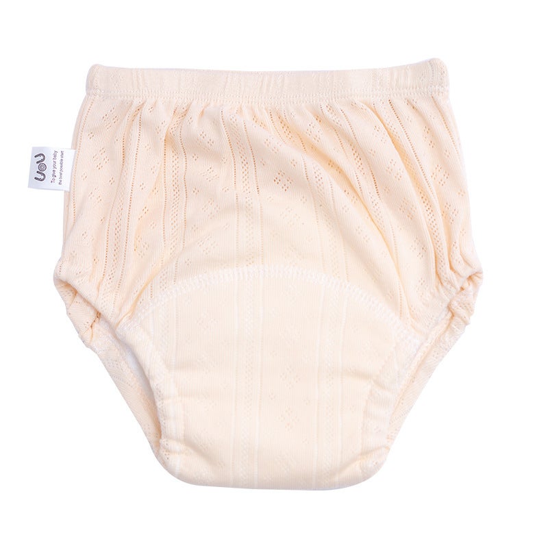 2024 Breathable Cotton Training Pants for Babies Beige 