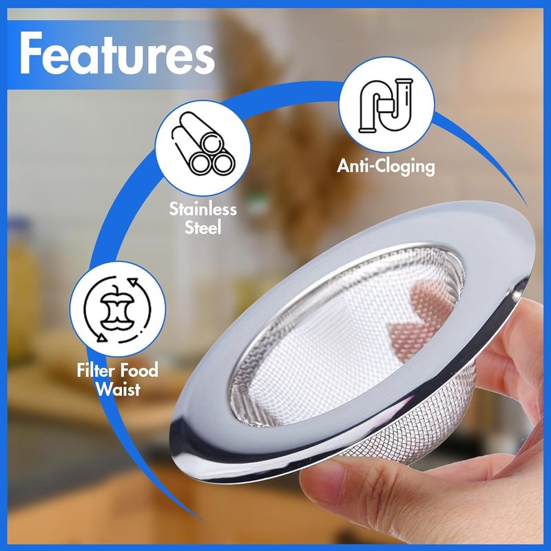 Metwin Stainless Steel Kitchen Strainer, Sink Jali, Sink Drain Filter Jali, Waste Coupling (11 cm) (1) - Image 5