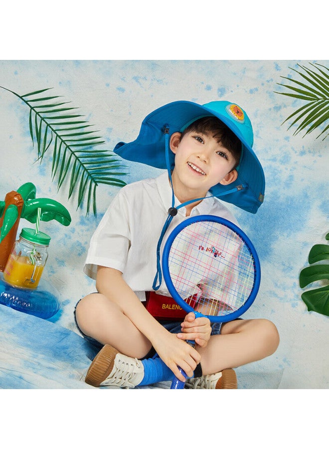 Lemonkid Children's Sun Protection Hat, Girls' Sun Visor Cap, Baby Fisherman Hat, Infant Boys' Sunhat, Starry Blue Lion, Size 58 - Image 1