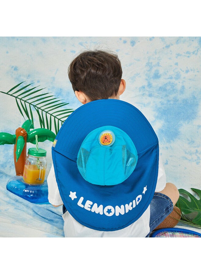 Lemonkid Children's Sun Protection Hat, Girls' Sun Visor Cap, Baby Fisherman Hat, Infant Boys' Sunhat, Starry Blue Lion, Size 58 - Image 4