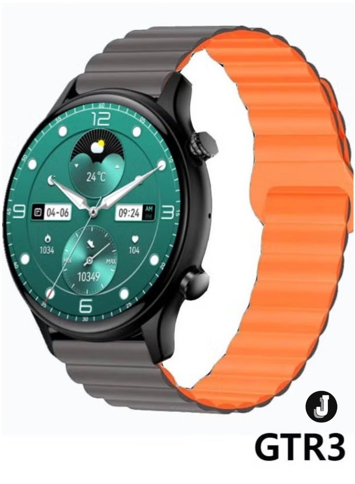 JAJEEK "1.43 Inch AMOLED Display Smart Watch for Men – Full Touch Control, IP68 Waterproof, Includes 2 Straps, Sleek Black" - Image 1
