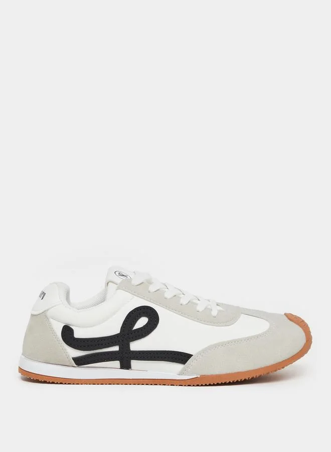 Styli Styli Panelled Lace Up Flatform Sneakers