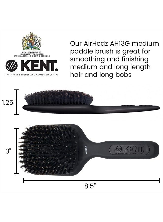 KENT فرشاة كينت AH13G Airhedz Pro من شعيرات طبيعية (متوسطة، رمادية) - للتنعيم والتشطيب - Image 2