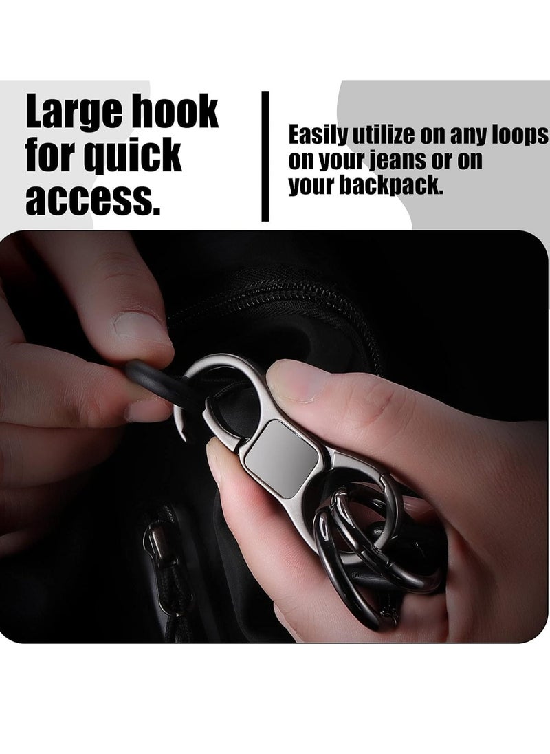 Bukela - Quick Release Keychain Key Chains for Car Keys Heavy Duty Key Ring Holder Keyring with Clip Keychain Organizer for Men Women Metal Key Chain Holder Key Clips for Keychains Detachable Key Rings - Image 1