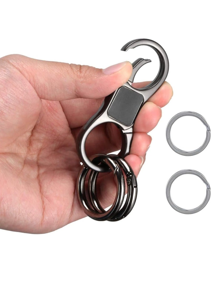 Bukela - Quick Release Keychain Key Chains for Car Keys Heavy Duty Key Ring Holder Keyring with Clip Keychain Organizer for Men Women Metal Key Chain Holder Key Clips for Keychains Detachable Key Rings - Image 1