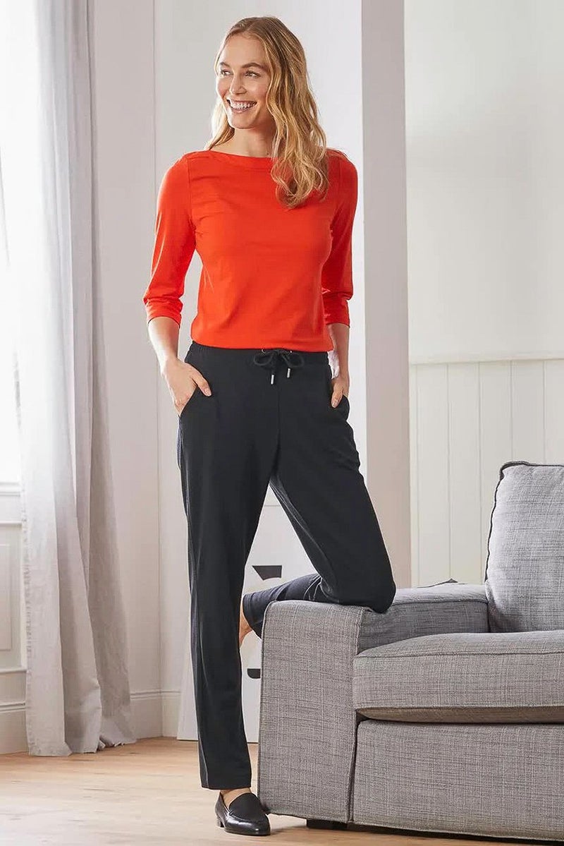 Tchibo Women Regular Fit Plain Sweatpants, Black  - Image 1