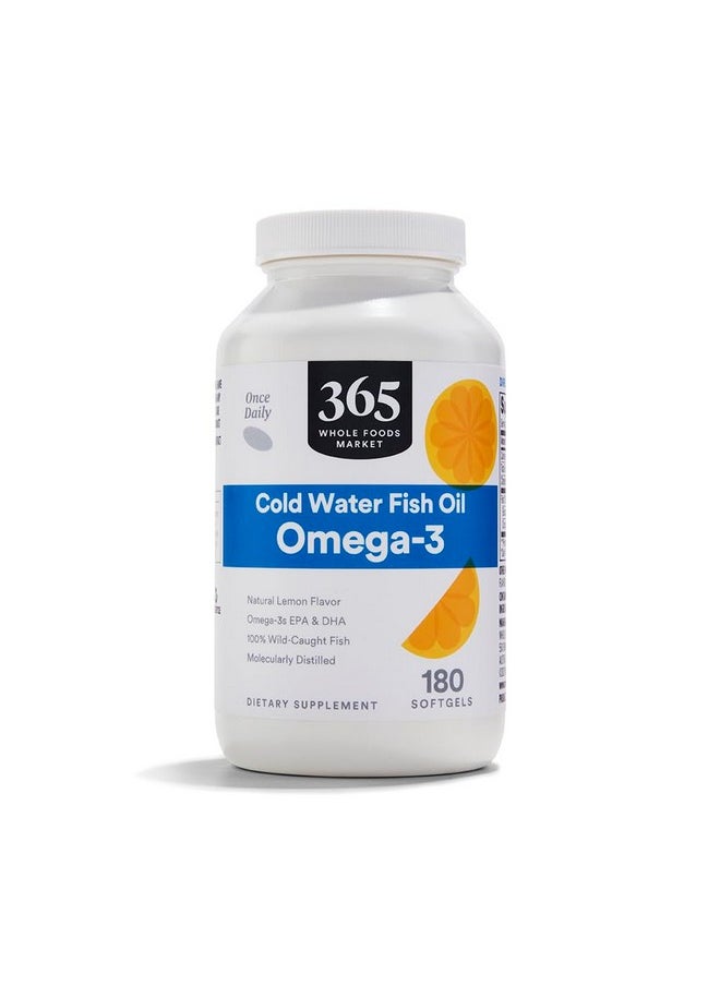 365 by Whole Foods Market 365 by Whole Foods Market, Omega 3 Lemon Flavored, 180 Softgels  - Image 1
