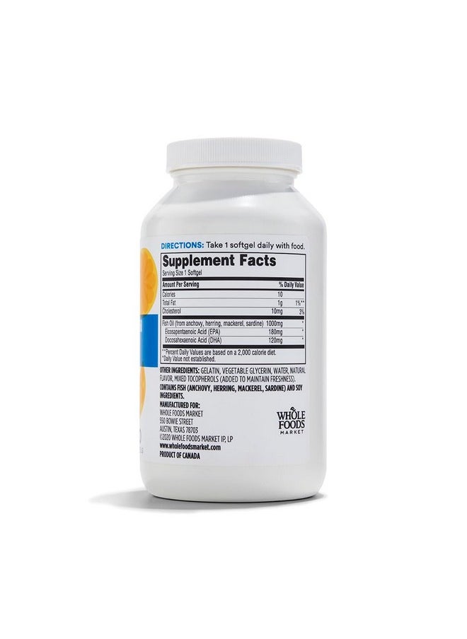 365 by Whole Foods Market 365 by Whole Foods Market, Omega 3 Lemon Flavored, 180 Softgels  - Image 2