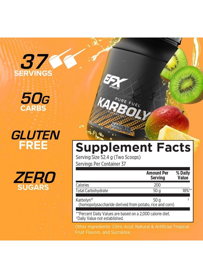 EFX SPORTS EFX Sports Karbolyn Fuel | Fast-Absorbing Carbohydrate Powder | Carb Load, Sustained Energy, Quick Recovery | Stimulant Free | 37 Servings (Tropical Storm)  - Image 3