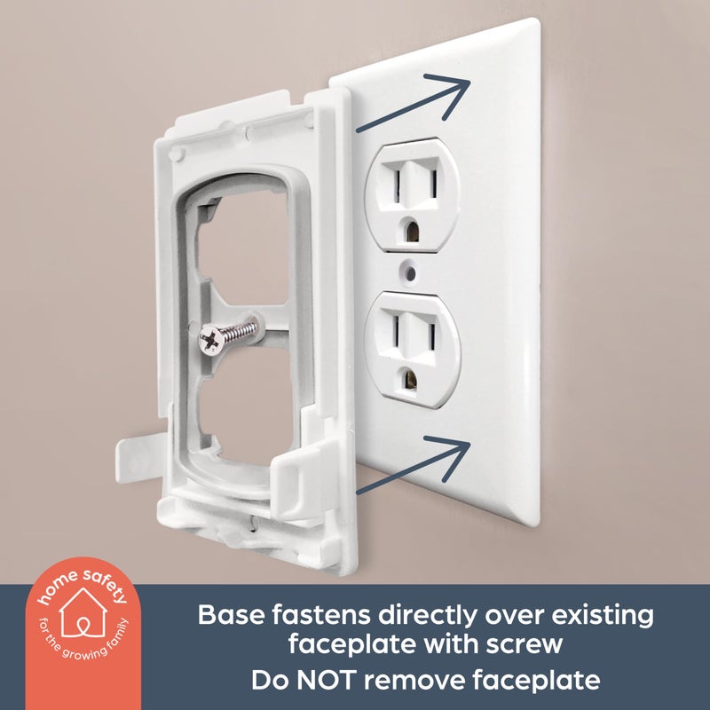 Dreambaby Dual Fit Outlet Plug Cover - Electrical Socket Guard for Standard and Decora (4 Pack) - Image 4