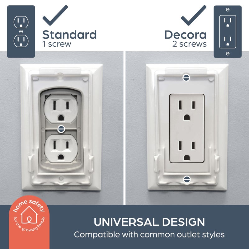 Dreambaby Dual Fit Outlet Plug Cover - Electrical Socket Guard for Standard and Decora (4 Pack) - Image 5