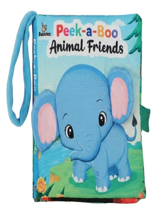 Babbles Peek-A-Boo Animal Baby Book, Soft Cloth Book for Infants & Toddlers with Crinkle Pages, Flaps & Textures, Sensory Play Toy, Gift for Baby Ages 6 Months and Up - Image 1