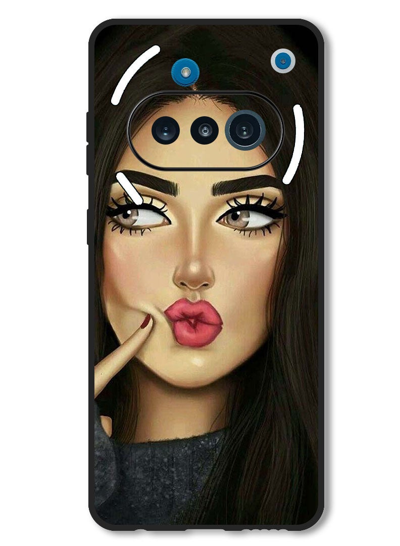 Theodor Case Compatible with Nothing Phone 3a Protection Shockproof Bumper Cover Dimple Girl - Image 1