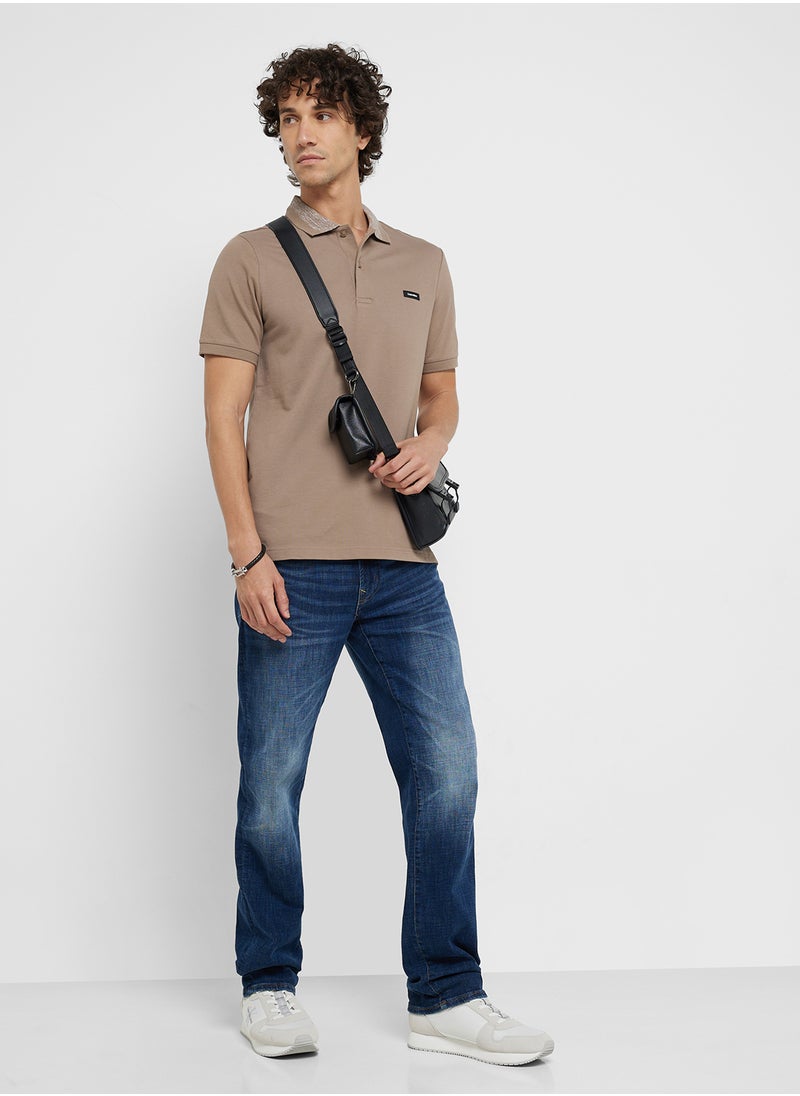 CALVIN KLEIN Stretch Pique Grindle Short Sleeve Polo  - Image 4