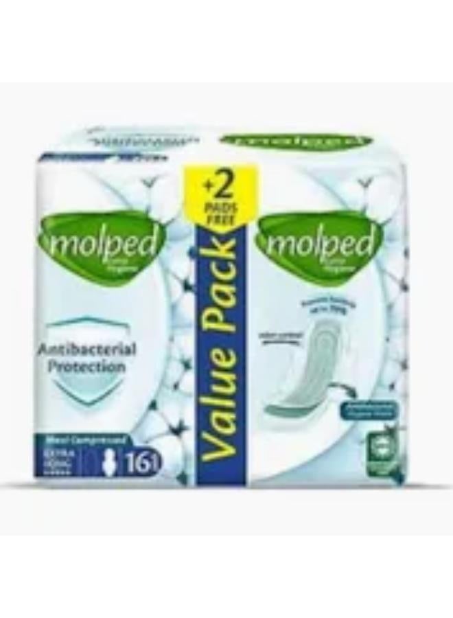 مولبيد Molped Extra Hygiene Long 16 pcs x2