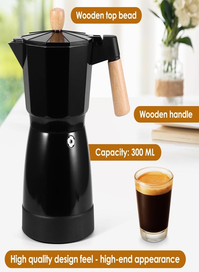 Houkiper Electric Espresso Coffee Maker, 6 Cup Coffee Pot with Detachable Base Portable Aluminum Italian Moka Maker Electric Moka Pot for Home Cafe Outdoor Office - Image 2