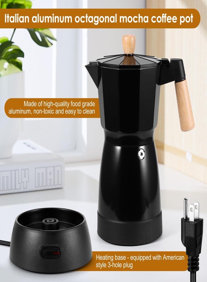 Houkiper Electric Espresso Coffee Maker, 6 Cup Coffee Pot with Detachable Base Portable Aluminum Italian Moka Maker Electric Moka Pot for Home Cafe Outdoor Office - Image 4