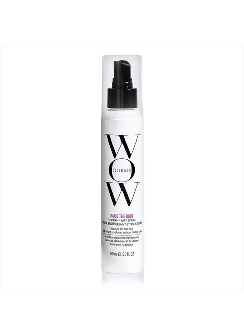 Color Wow Raise the Root Thicken + Lift Spray – All-day root lift + volume on wet or dry hair; never sticky or stiff; non yellowing; heat protection; for all hair types, especially fine, flat hair 150