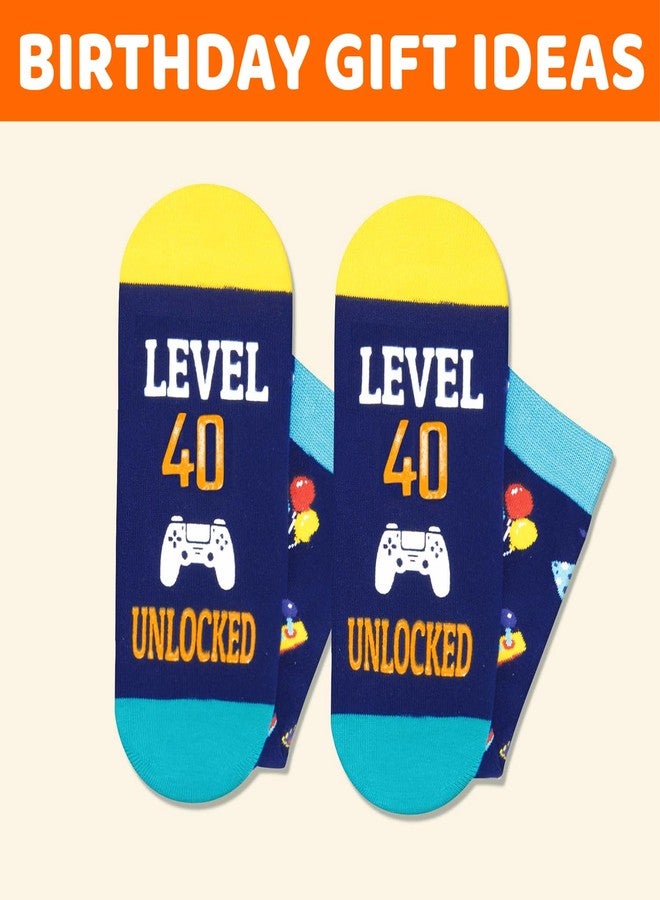 Zmart 40th Birthday Socks Men Women - 1985 Gifts, Blue Game-Pad Design, 40 Birthday Gifts, 40 Year Old Socks - Image 5