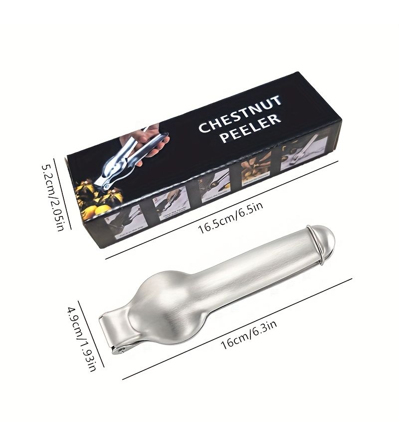 Stainless Steel Chestnut Opener With 3 Shelling Armor Guards For Raw Chestnuts - Image 2