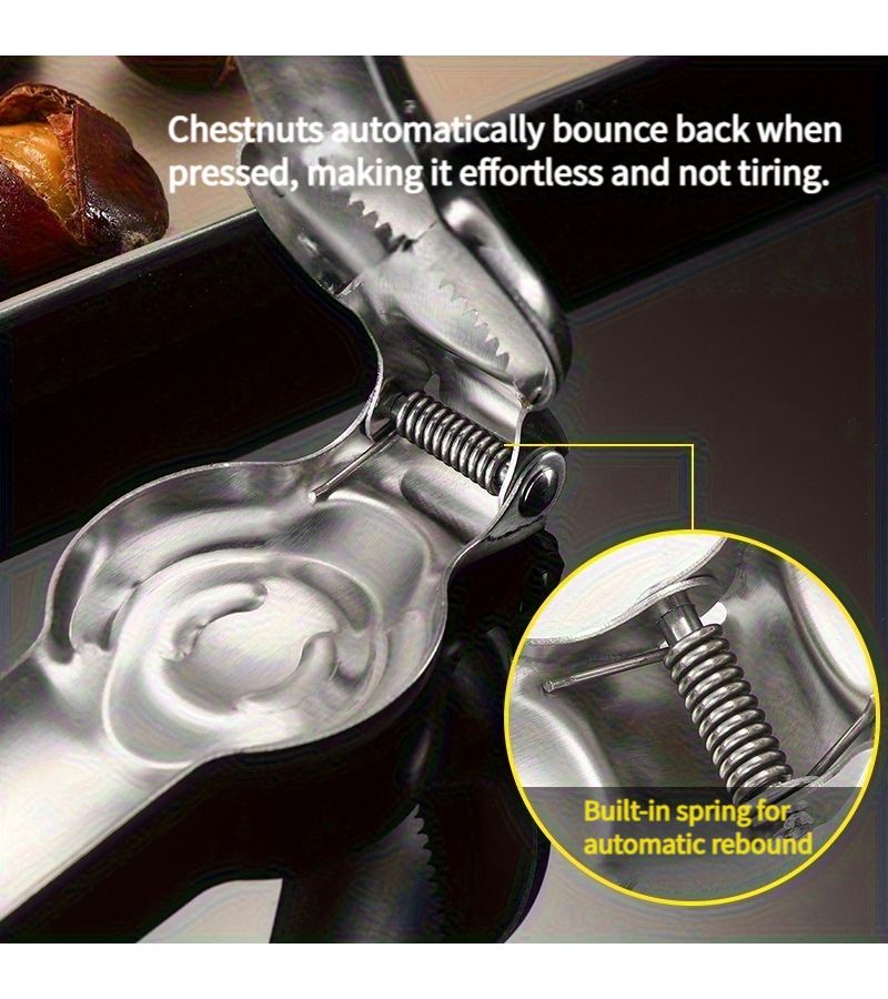 Stainless Steel Chestnut Opener With 3 Shelling Armor Guards For Raw Chestnuts - Image 5