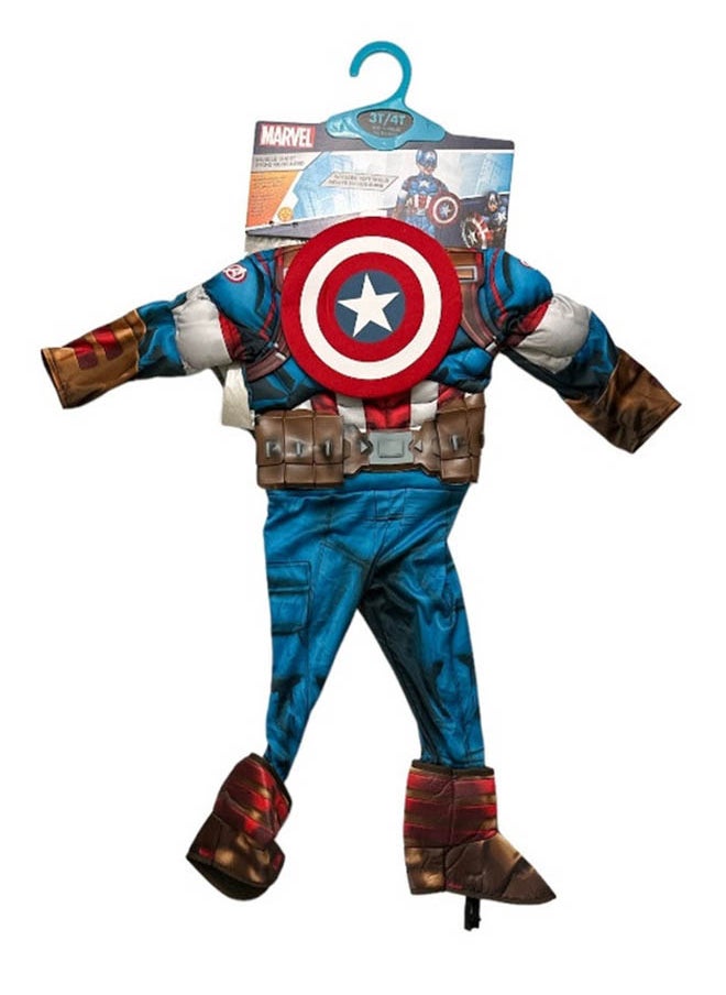 روبيز زي روبيز 640833L الرسمي من Marvel Avengers Captain America Deluxe للأطفال، للأولاد  - Image 5