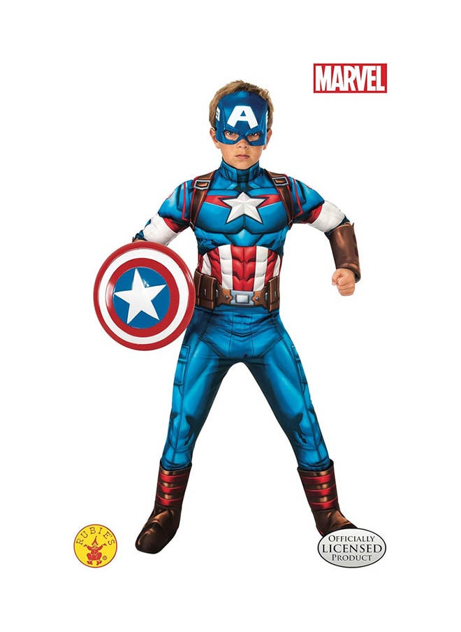 روبيز زي روبيز 640833L الرسمي من Marvel Avengers Captain America Deluxe للأطفال، للأولاد  - Image 3