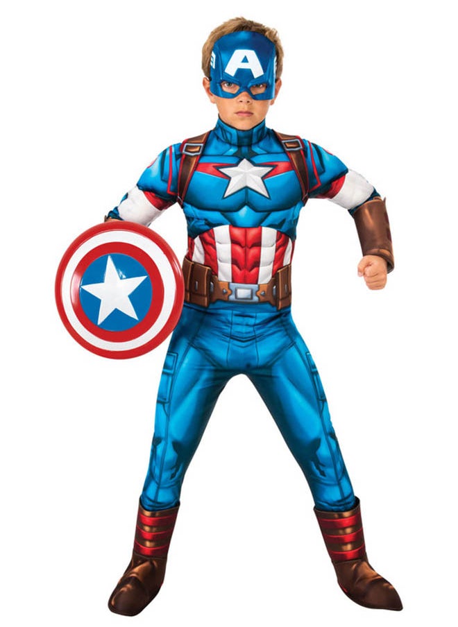 روبيز زي روبيز 640833L الرسمي من Marvel Avengers Captain America Deluxe للأطفال، للأولاد  - Image 4