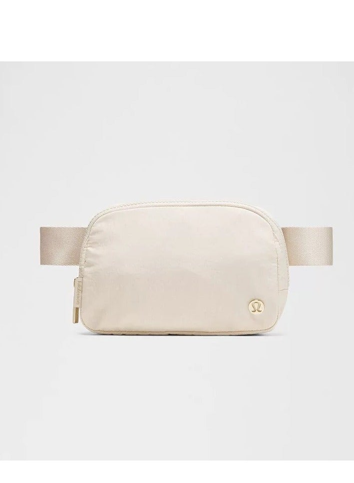 Lululemon LULULEMON Two Way Zipper Fanny Pack Nylon Everywhere Belt Bag for Women, Water Repellent Waist Packs, Crossbody Bags with Adjustable Strap (white).  - Image 1