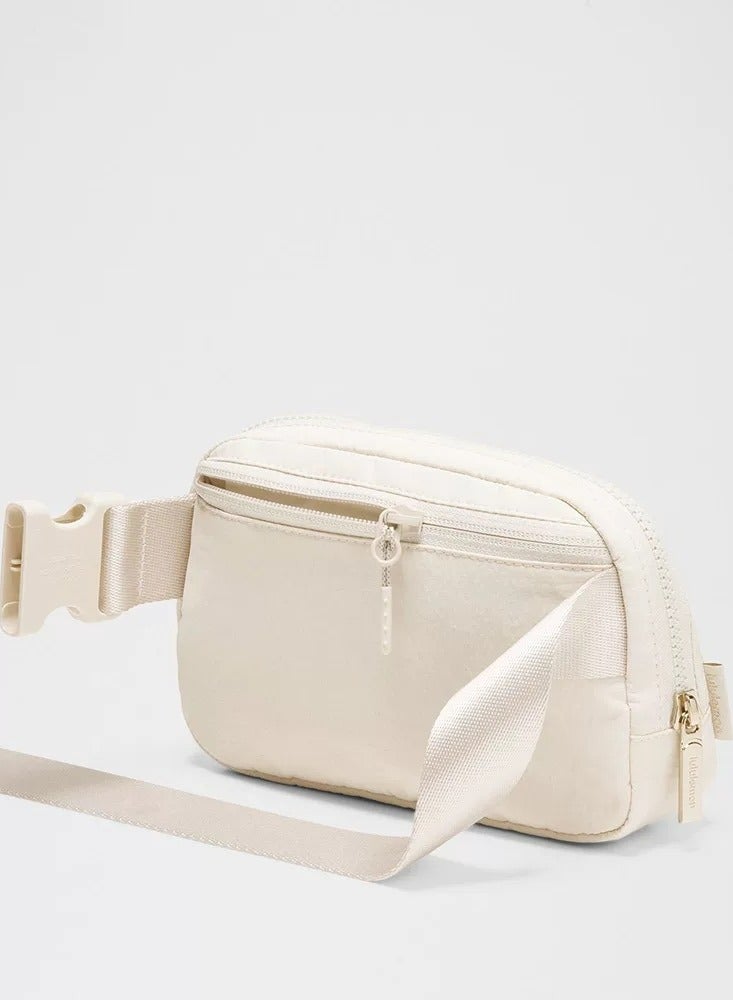Lululemon LULULEMON Two Way Zipper Fanny Pack Nylon Everywhere Belt Bag for Women, Water Repellent Waist Packs, Crossbody Bags with Adjustable Strap (white).  - Image 2