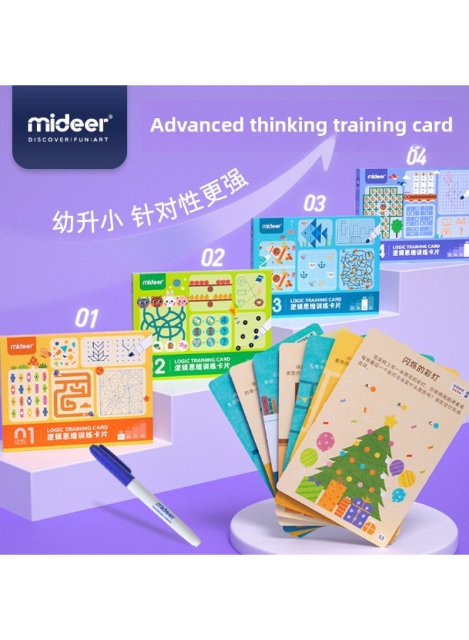 Mideer Milu Advanced Logical Thinking Training Card Set Children's Attentionability Pen Control Pen Erasable Writing Card-Color:2041mideer Scene English Early Education Card-Encyclopedia Of Life - Image 2