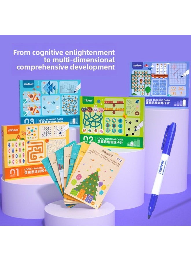 Mideer Milu Advanced Logical Thinking Training Card Set Children's Attentionability Pen Control Pen Erasable Writing Card-Color:2041mideer Scene English Early Education Card-Encyclopedia Of Life - Image 3