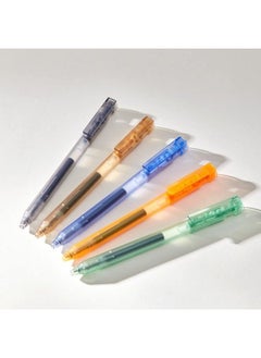 Kaco K8 Retractable Colored Gel Ink Pens 5 Pieces Colored Barrel With All Black Ink Disposable  - Image 3