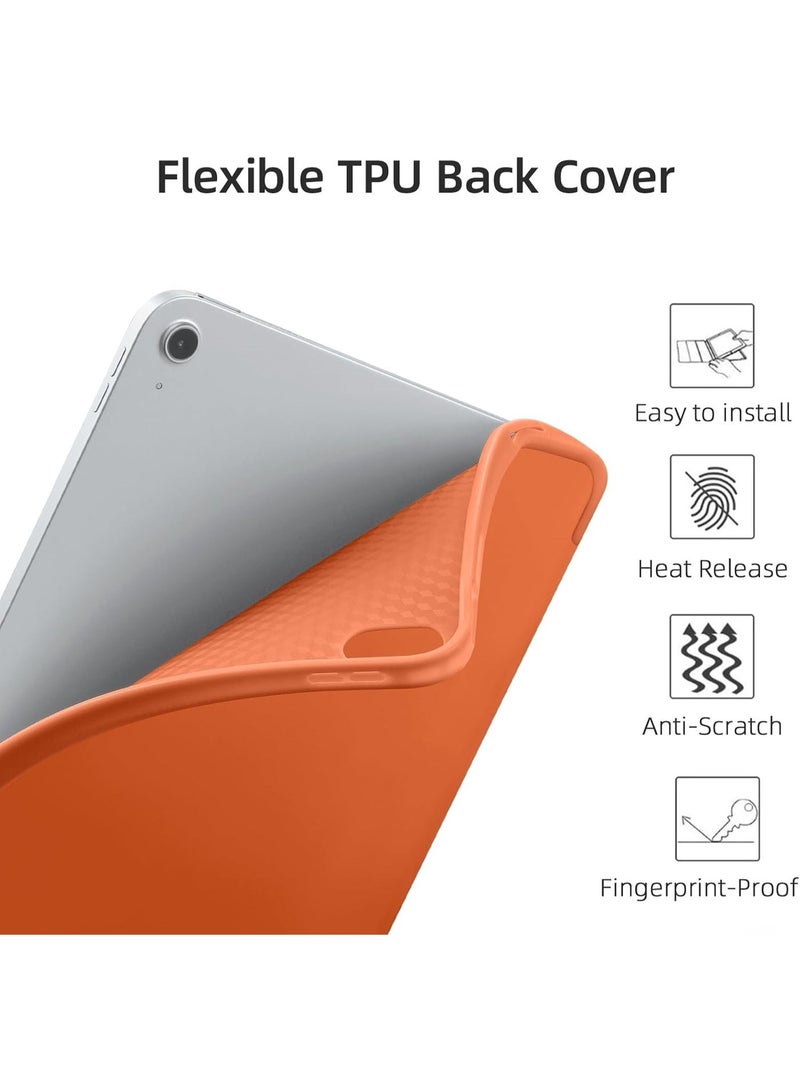 جراب لجهاز iPad (A16) الجيل الحادي عشر 11 بوصة 2025، جراب لجهاز iPad الجيل العاشر 2022 10.9 بوصة مع حامل قلم، غطاء خلفي ناعم من مادة TPU، غطاء حماية ذكي ثلاثي الطيات، خاصية التشغيل/الإيقاف التلقائي - Image 3